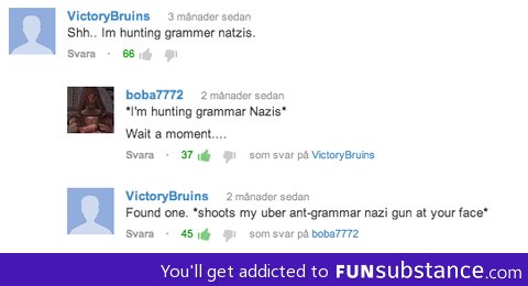 Hunting grammar nazis