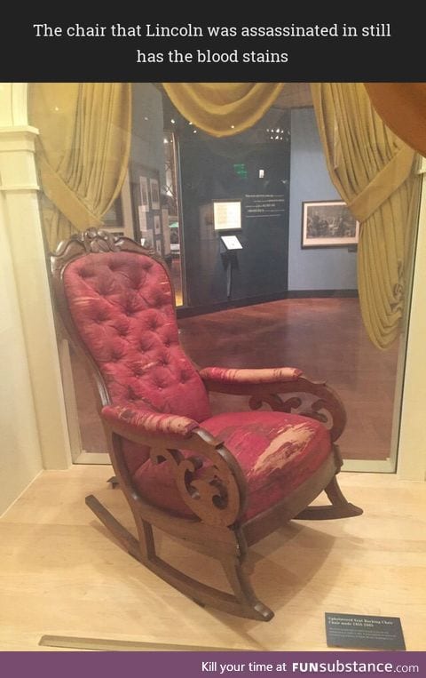 The chair that Lincoln was assassinated in