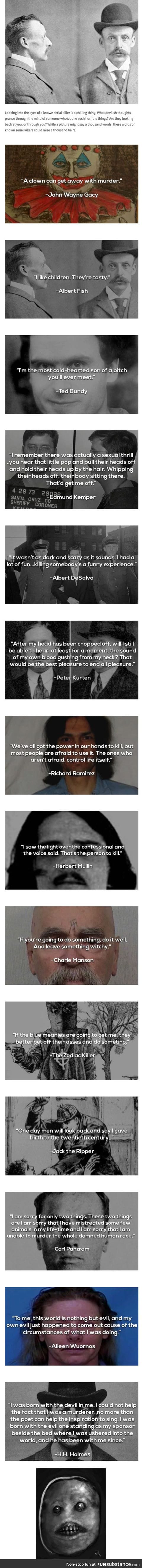 14 Hair-raising quotes from serial killers