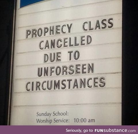 The Sign Outside a Church
