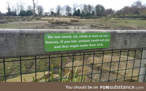 Sign at Dublin zoo Ireland