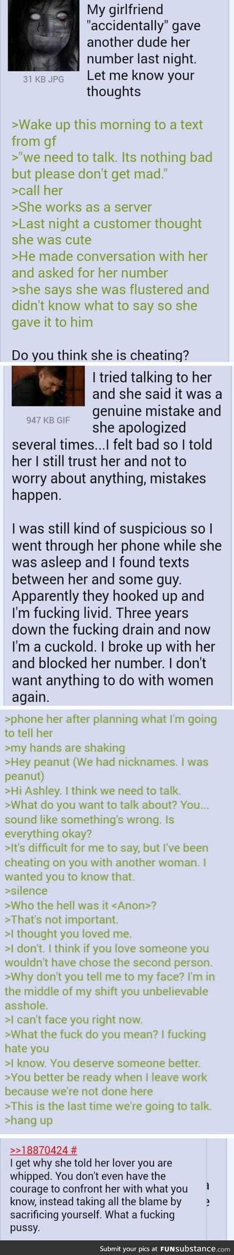 Girlfriend accidentally gives phone number