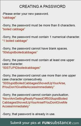 Password wars.