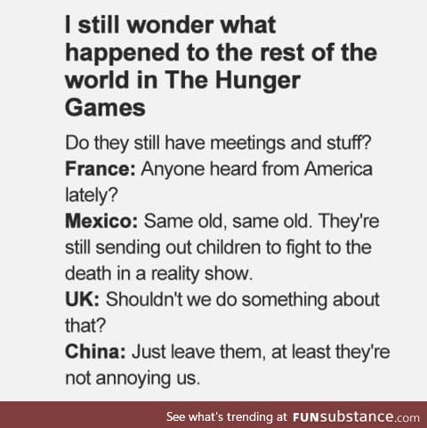 The rest of the world in the hunger games