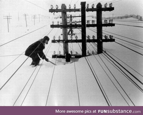 Winter in Siberia in 1960s