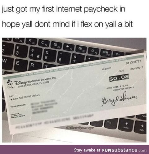 First paycheck