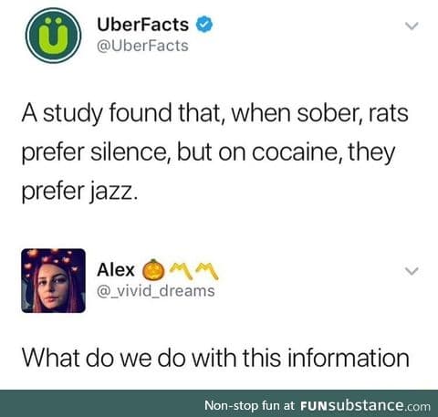 Bring a rat to a jazz party