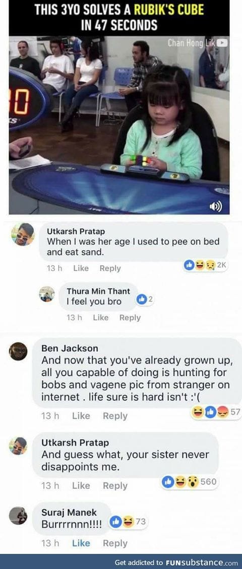 Facebook comments are not memes