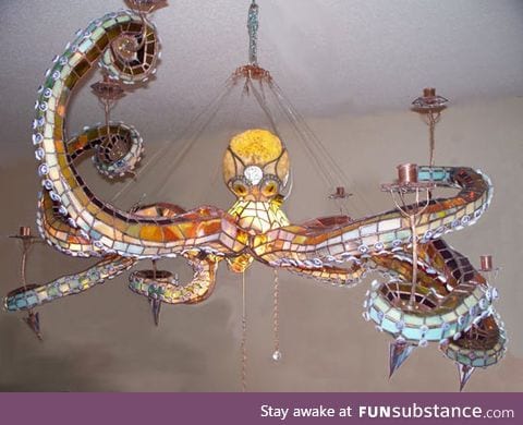 Magnificent octopus chandelier