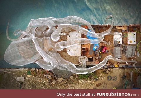 80-foot steel Kraken built to help start a reef in the Caribbean