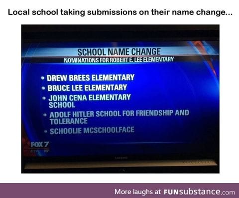 Amazing school name