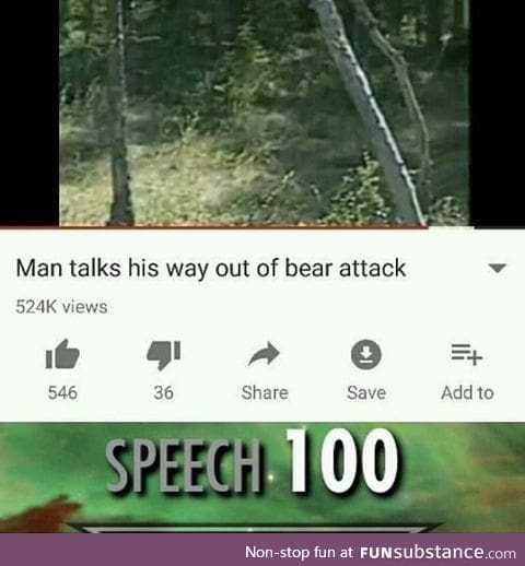 Man has speech