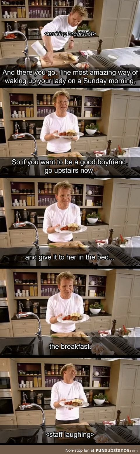 Even chef Ramsay have awkward moments