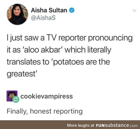 Potatoes are the best food, fight me