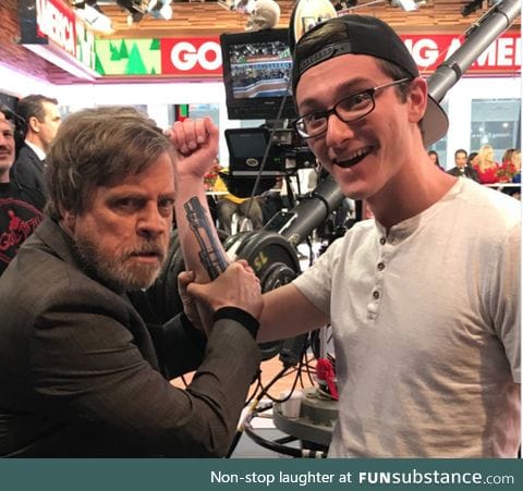 Mark Hamill finds his first lightsaber
