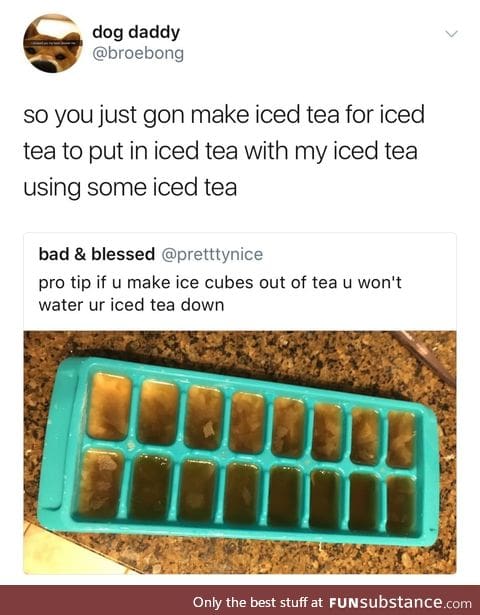 Iced tea in ice tea
