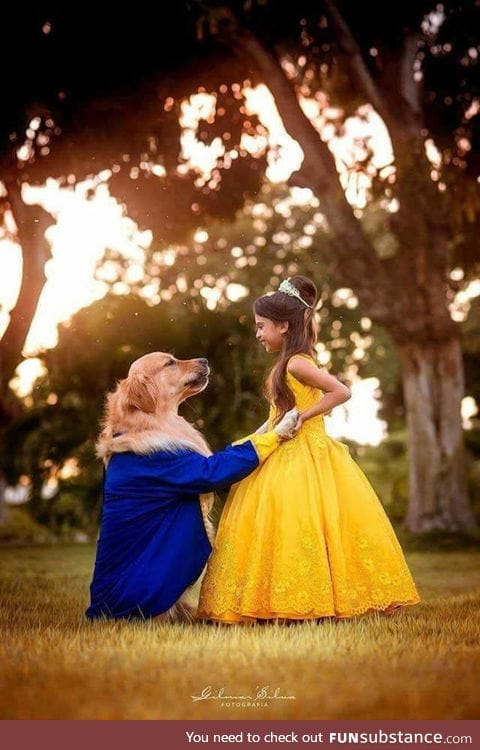 Beauty and the beast ft. Doggo and daughter