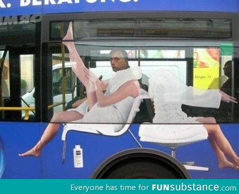 Being fabulous on the bus