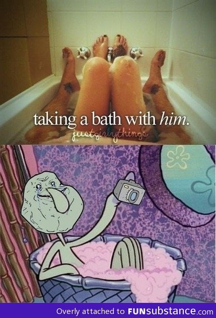 Taking bath with him