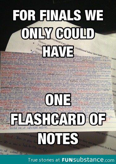 Flashcard for finals