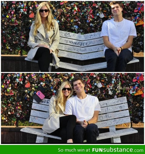This is called the "first date" bench