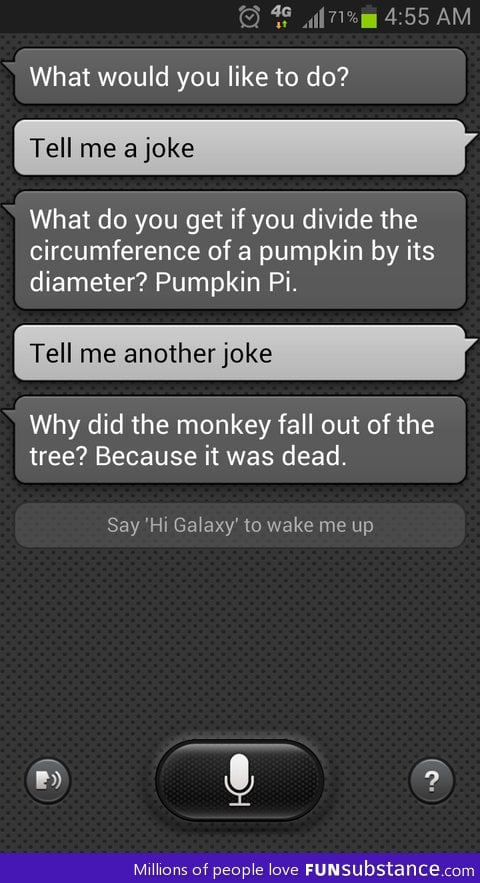 Galaxy S3 telling some jokes