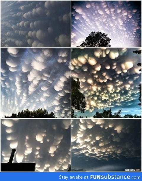 Weird cloud formations
