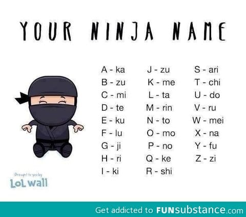 What's your ninja name?