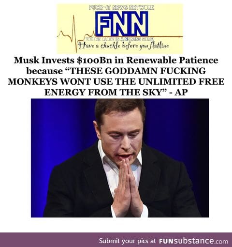 Musk is gonna snap and go full super villain