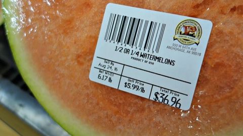 When you live in the artic circle, half a watermelon cost $37.00