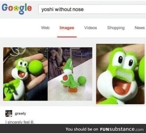 Yoshi without a nose