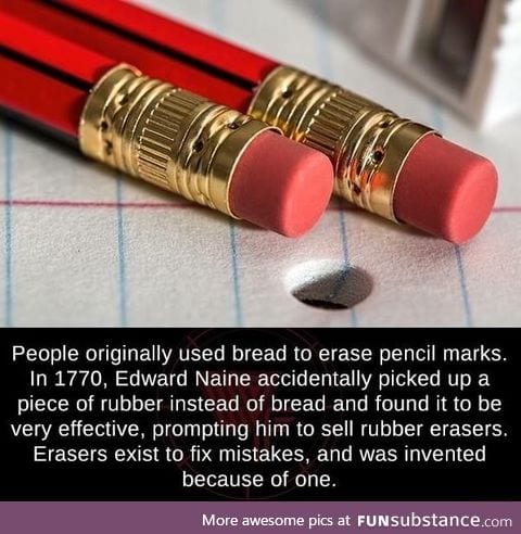 How the rubber eraser came about