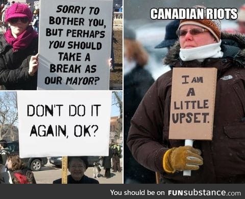 Intense riots in Canada
