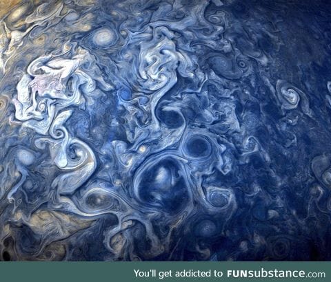 Newest photo of swirling clouds on Jupiter taken by NASA's Juno spacecraft