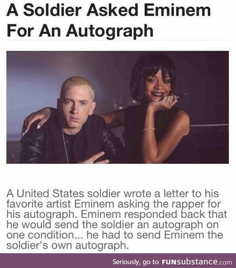 Why is it so difficult to get an autograph from Eminem