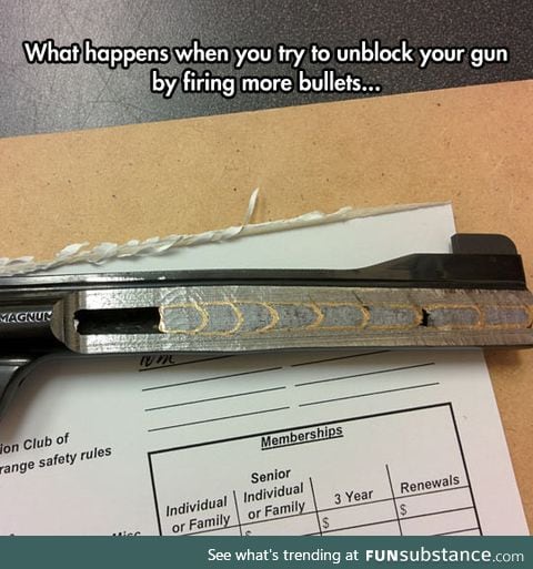 I think I have done the same thing with a stapler