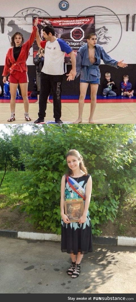 Russian girl won the championship in combat sambo