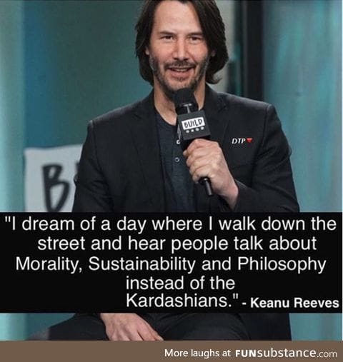 The immortal Keanu, using his powers for good