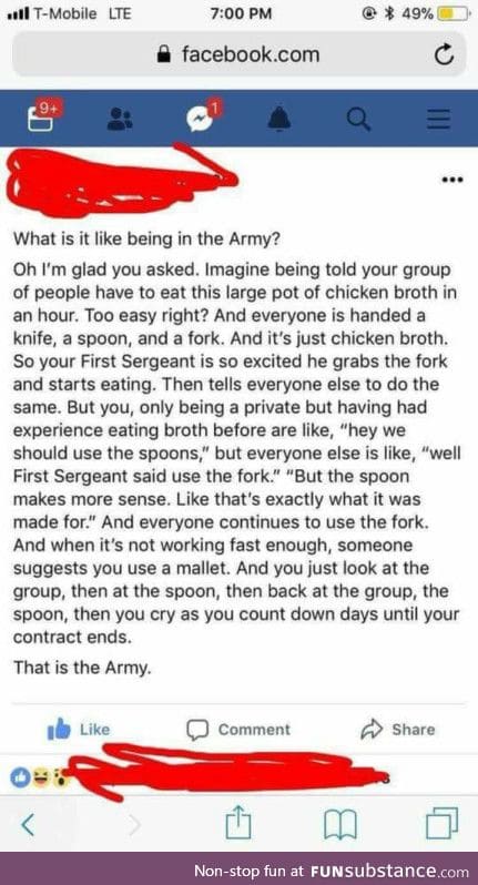 The army is stupid