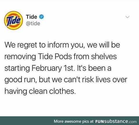 Only 00's kids remember tide pods.