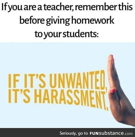 A warning to the teachers