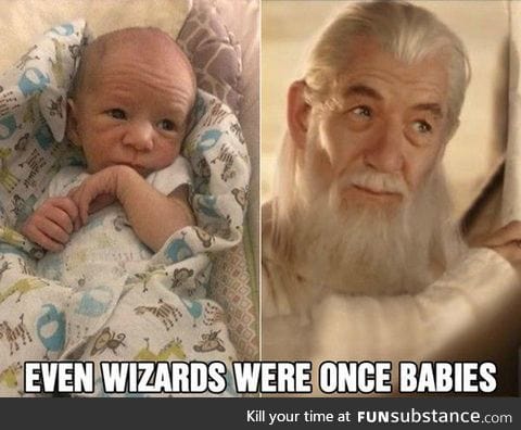 Gandalf as a baby