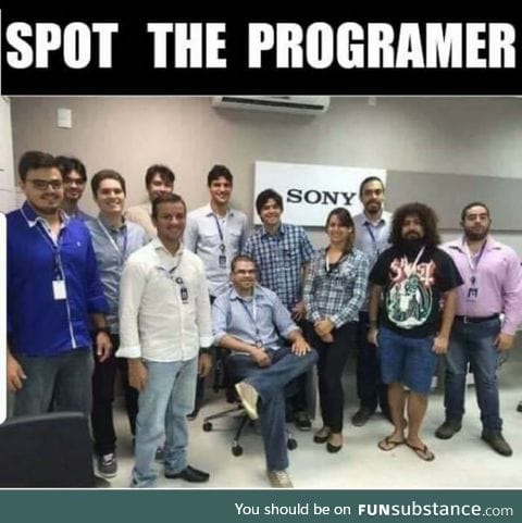 Can you spot the programmer?