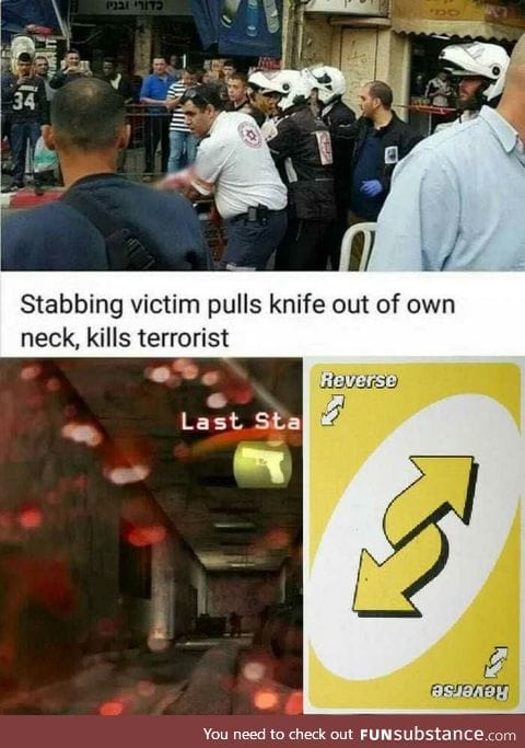 Stabbing victim uses reverse