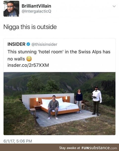 A hotel with no walls