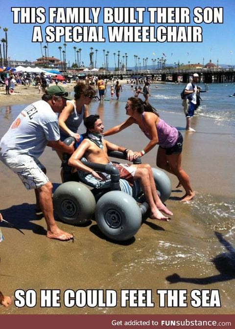 Wheelchair for the beach