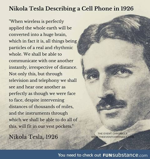 92 years ago - tesla cell phone
