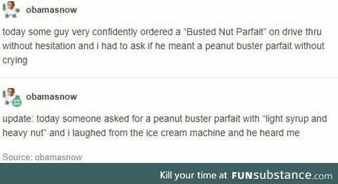Busted Nut Parfait.