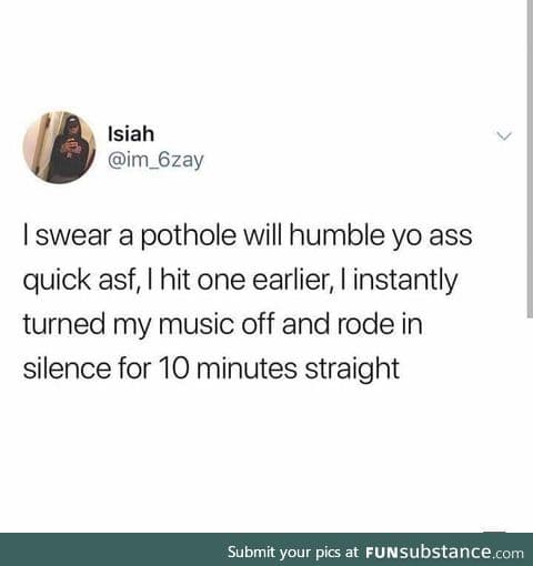 Ever hit a pothole and though, "damn, that sounded expensive"