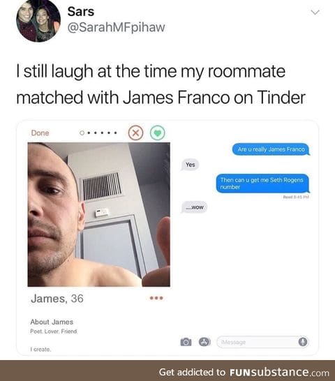 James Franco on Tinder